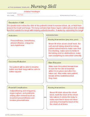 Nursing Skill Check: Replacing a Closed Chest Drainage 