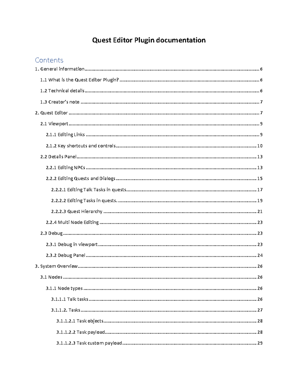 Quest Editor Documentation Quest Editor Plugin documentation General