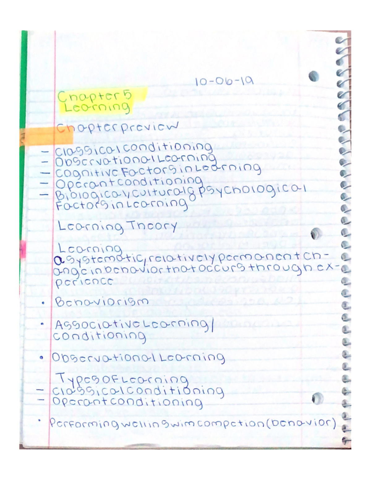 Scanned Documents 3 - Chapter 5 Notes on Learning - PSYC 1113 - Studocu