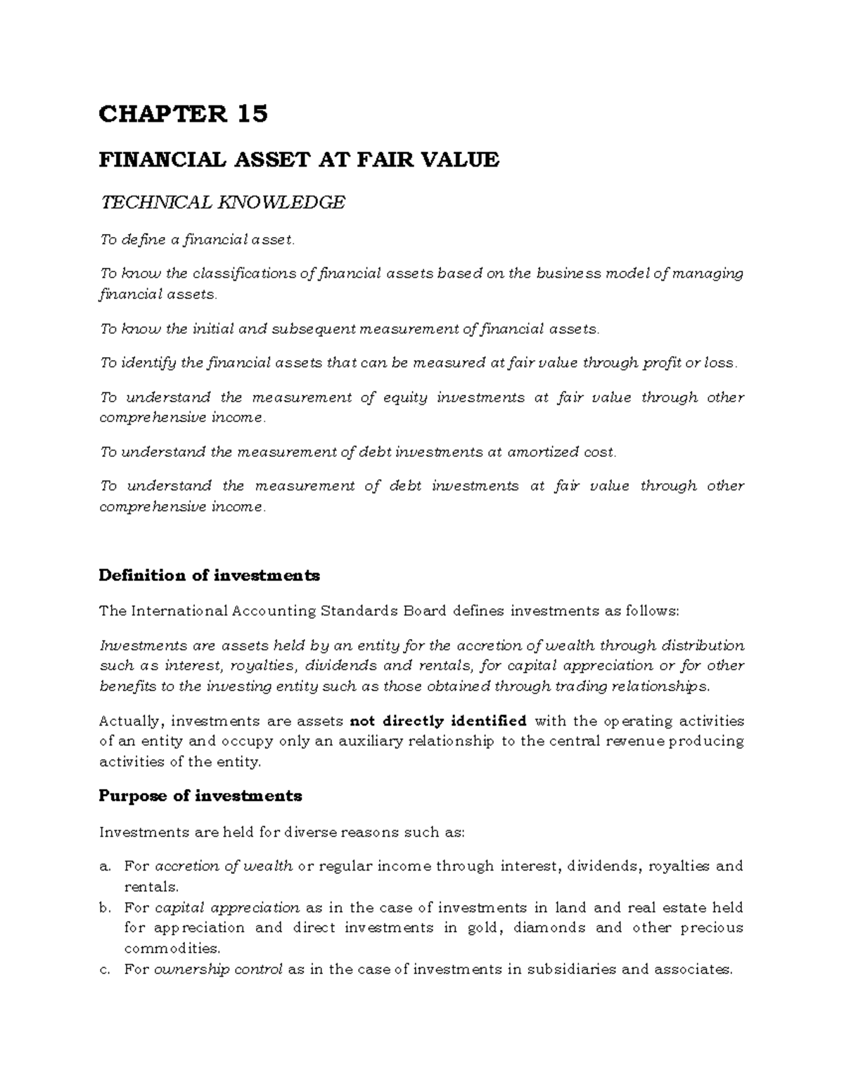 Investments chapter 15 good luck hfh - Accounting - AUF - Studocu