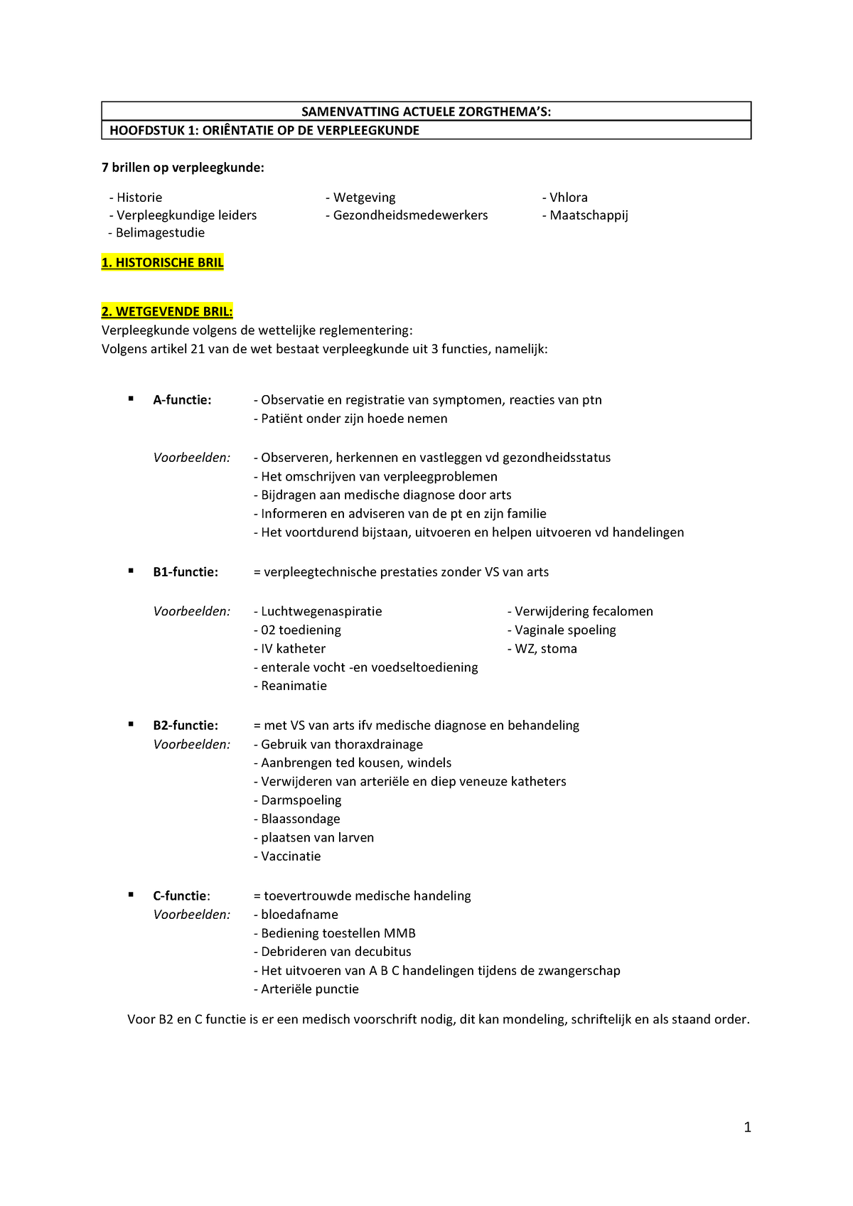 Samenvatting Theorie Van De Vpk - SAMENVATTING ACTUELE ZORGTHEMA’S ...