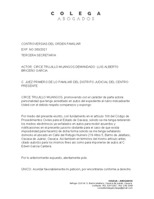 Actora Patricia Villavicencio Martínez - ACTORA: PATRICIA VILLAVICENCIO ...