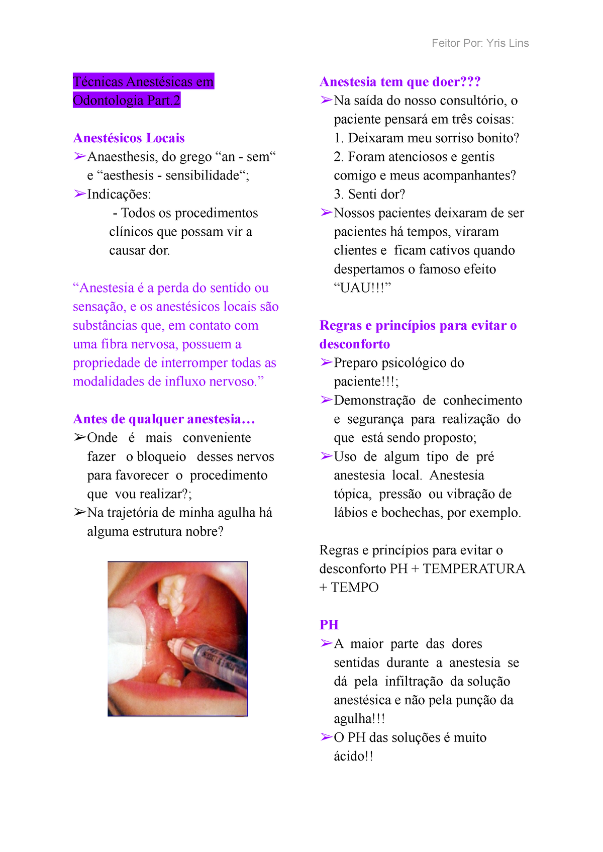 Anestesiologia Part T Cnicas Anest Sicas Em Odontologia Part