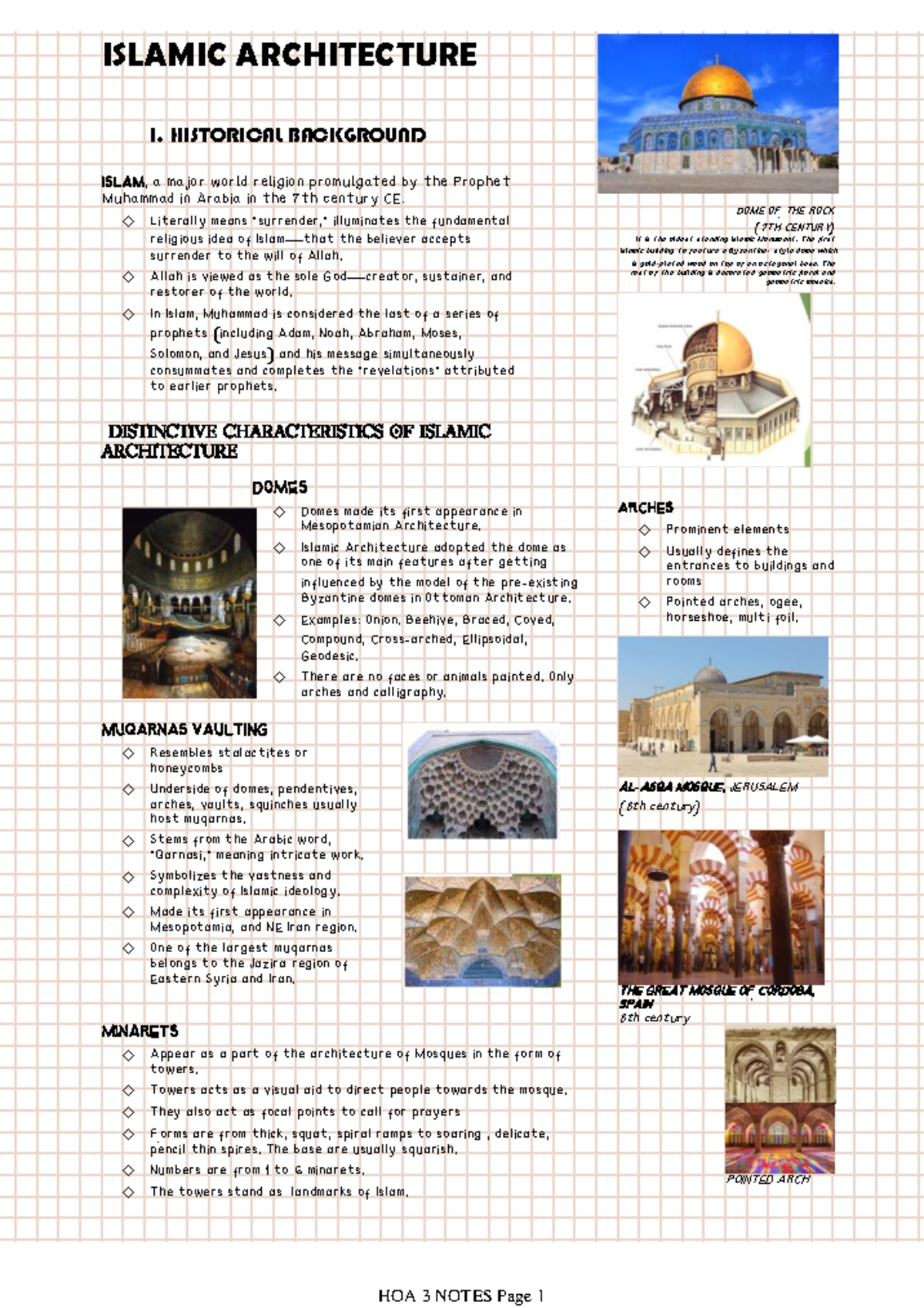 HOA 3 Notes - HOA 3 - Japan, Burma, India and Islam Architecture with ...