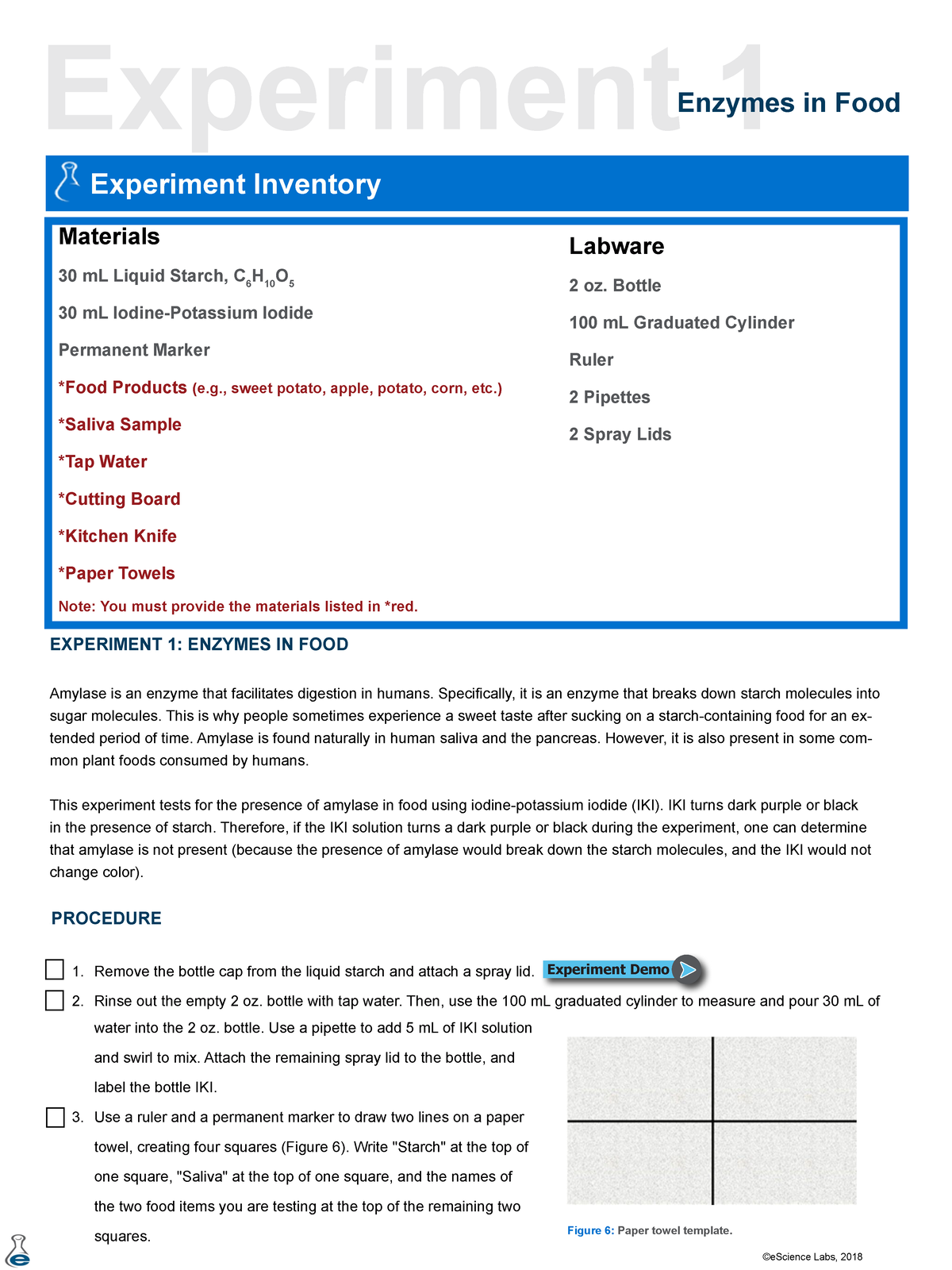 Ezymes Food Ex 1 And 2 unjnjnj Experiment 1 Enzymes in Food