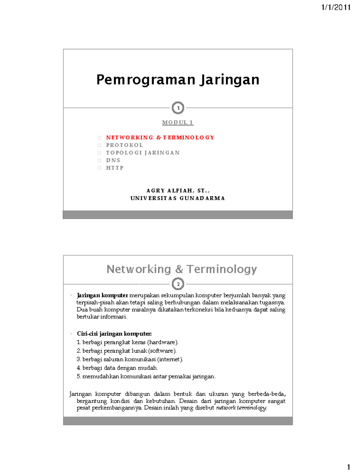 Networking Terminology - M O D U L 1 N E T W O R K I N G & T E R M I N ...