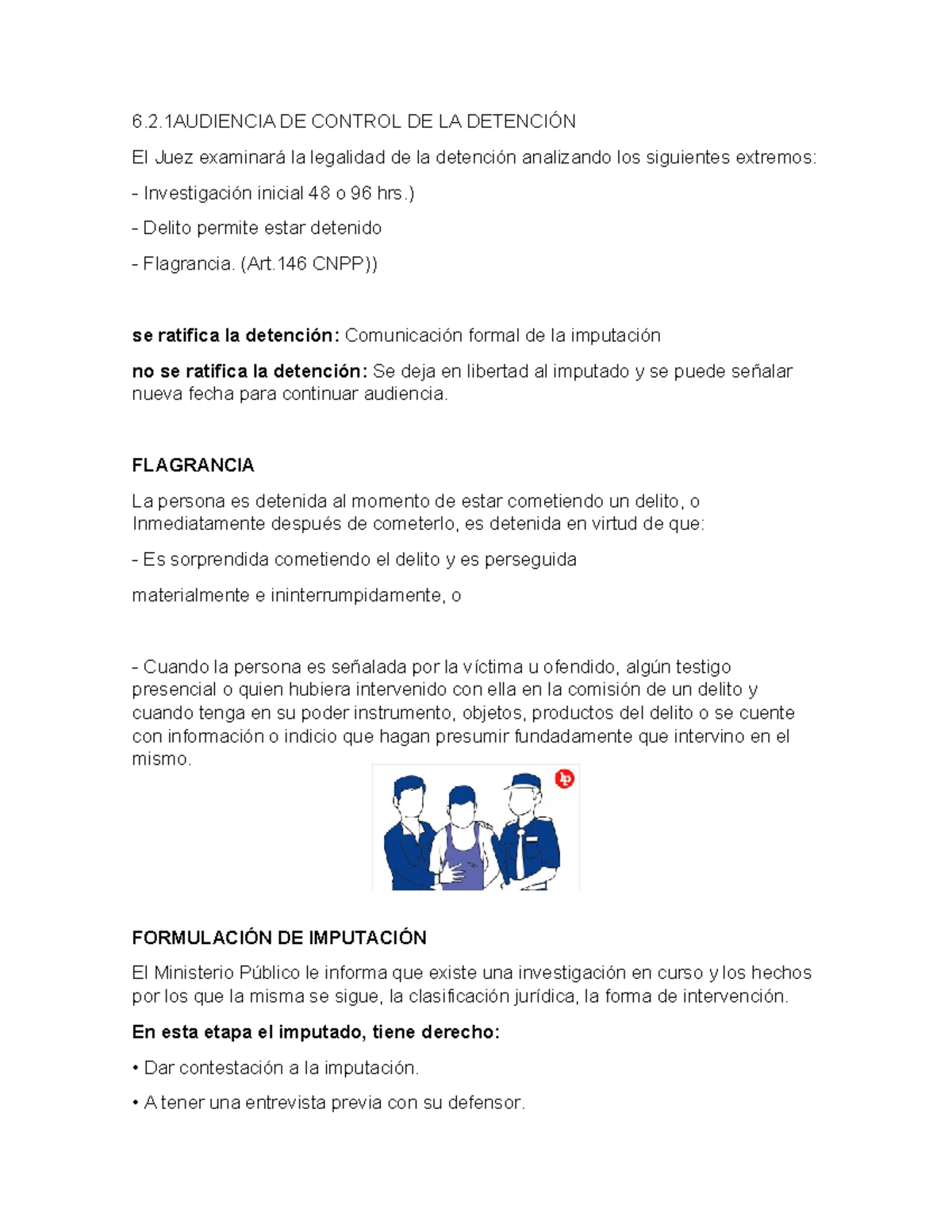Control de detencion y las tecnicas del mp y de las partes en audiencia ...