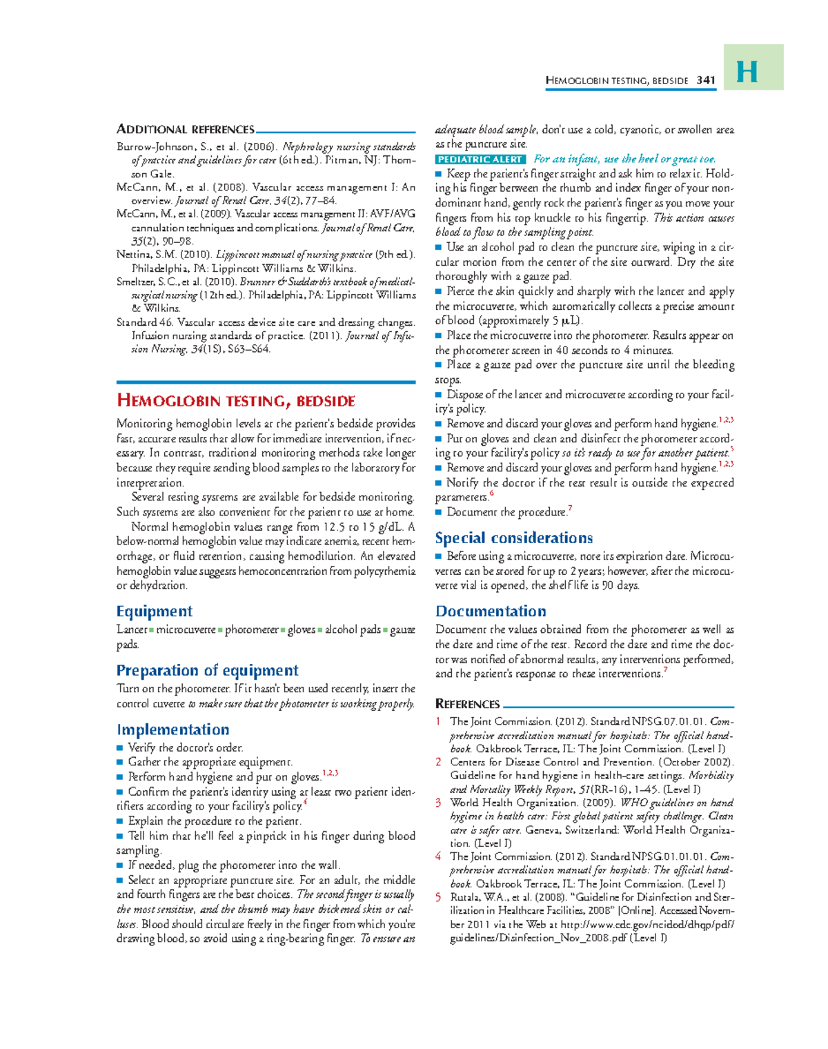Nursing procedures 86 - ADDITIONAL REFERENCES Burrow-Johnson, S., et al ...