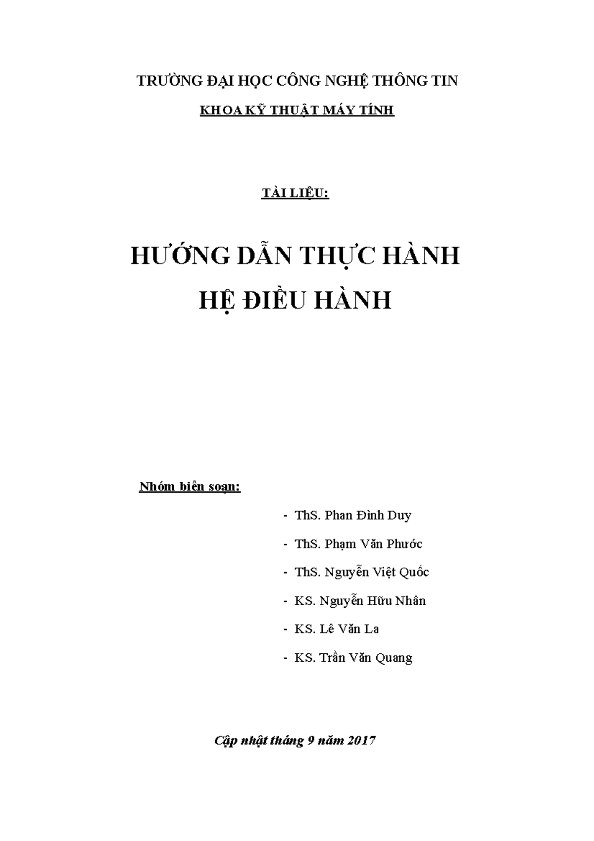 UIT CE LAB HDH Lab4 TRƯỜNG ĐẠI HỌC CÔNG NGHỆ THÔNG TIN KHOA KỸ