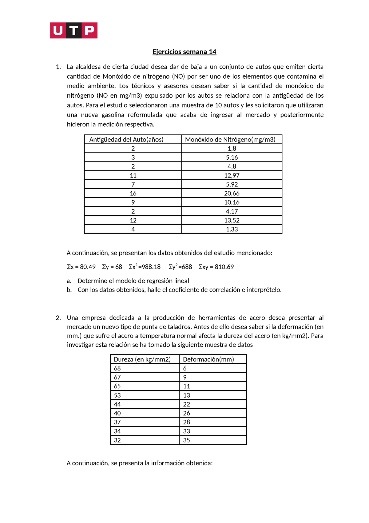 Ejercicios Semana 14 - Practica Para El Examen Final - Ejercicios ...