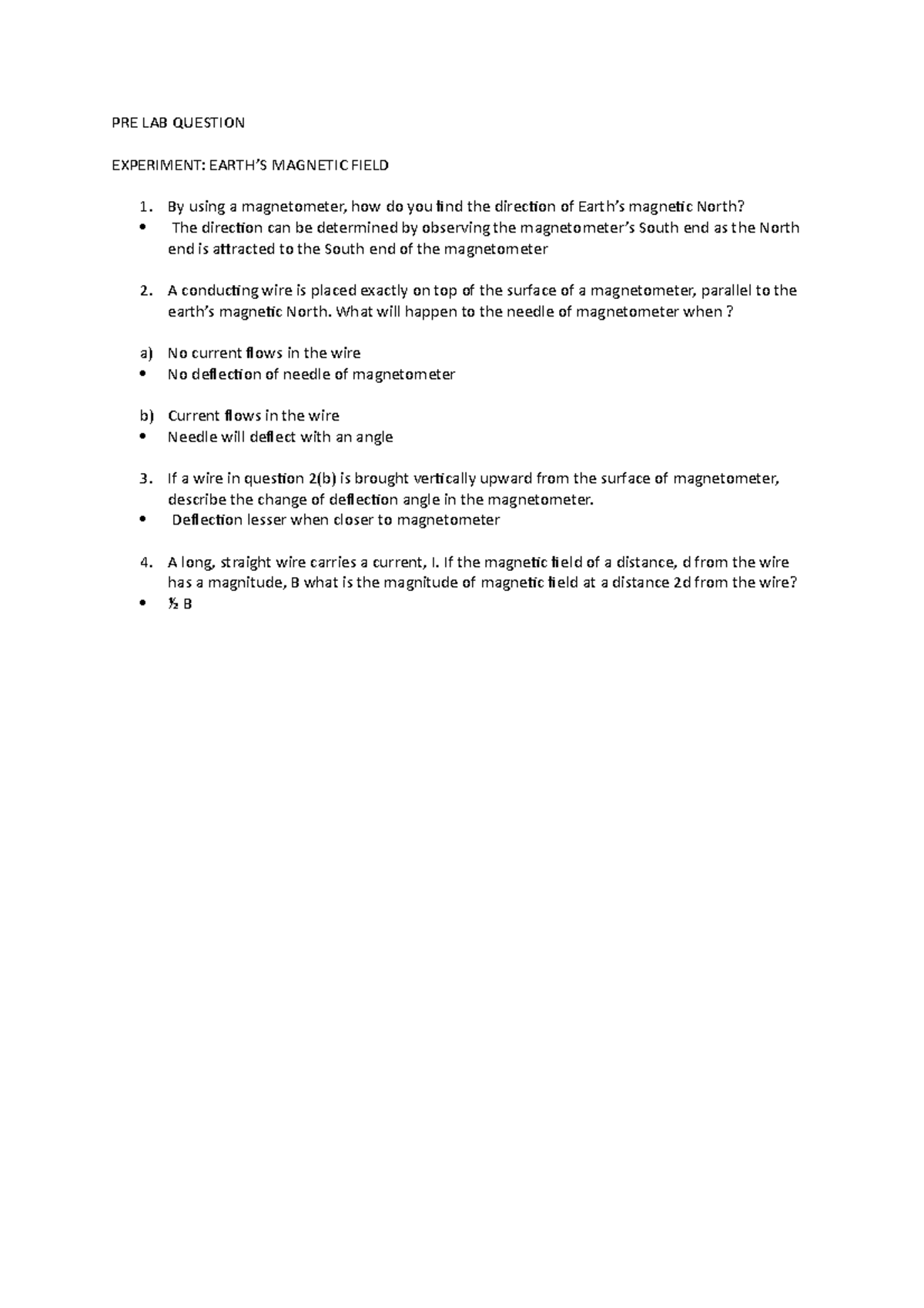 Prelab Field Foundation Physics II UiTM Studocu