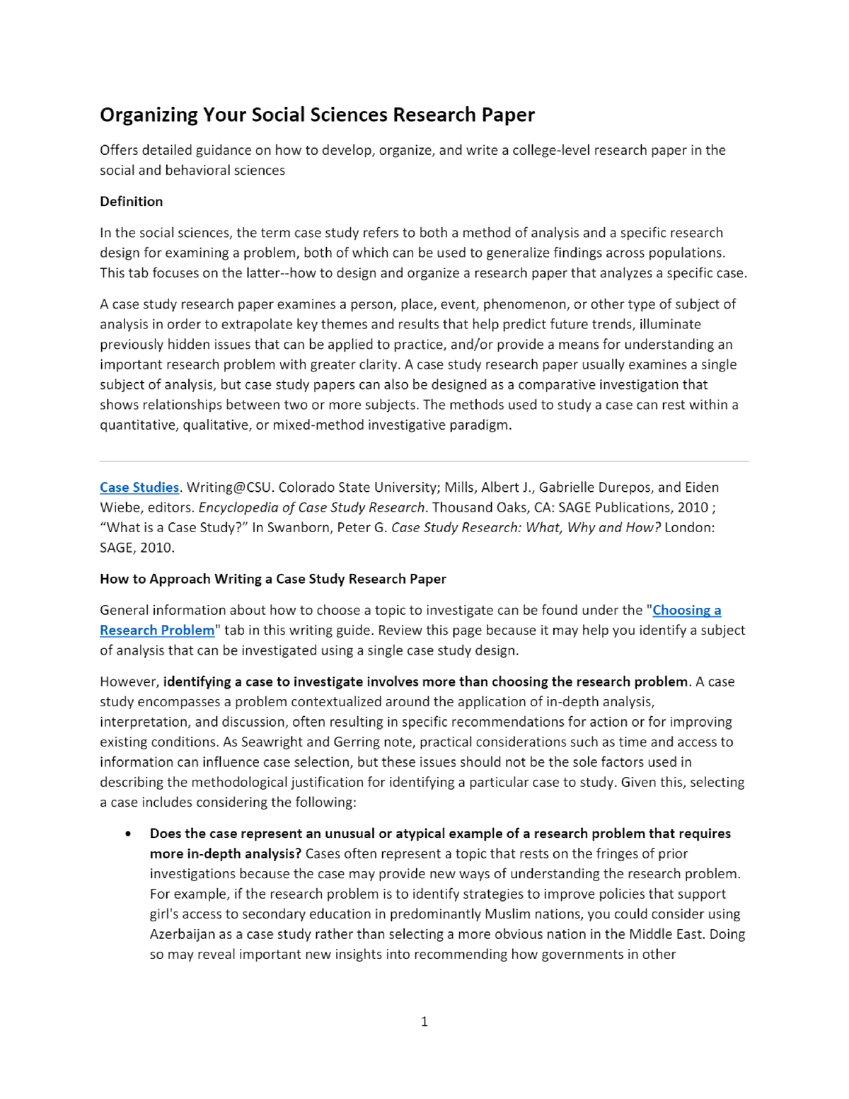 structure of social science research paper