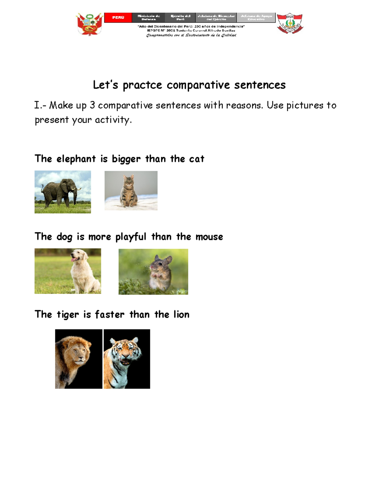 Compative Senten - buena info - Inglés I - Let’s practce comparative ...