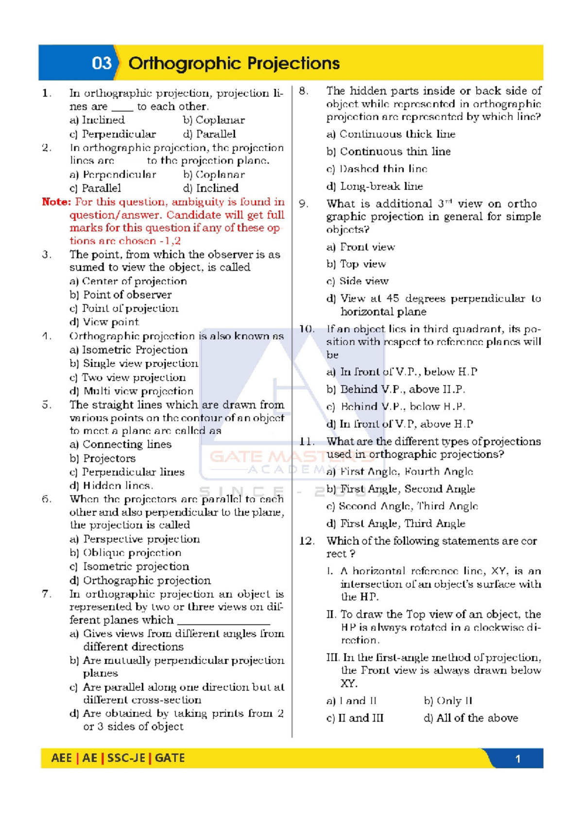 Orthogrophic Projections Software Engineering Studocu