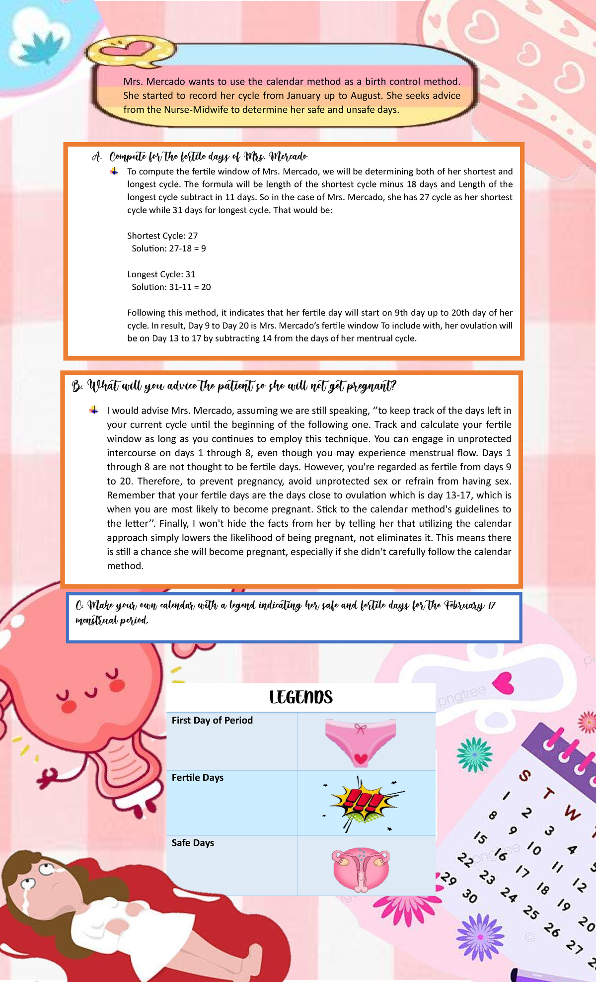 217 CU2 Fertile Window 1 First Day of Period Fertile Days Safe Days