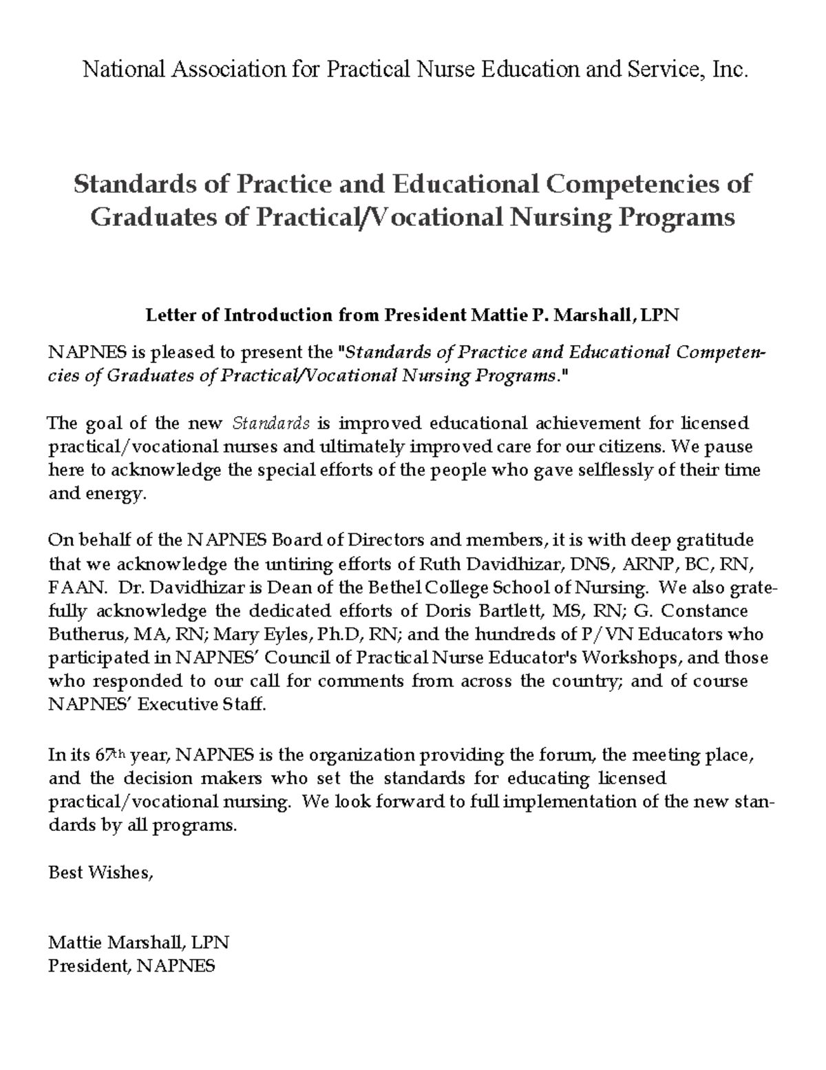Napnes Standard of Practice - National Association for Practical Nurse ...