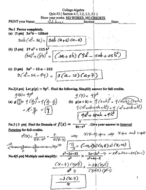 Final Exam Notes - 1 Math 1021 Final Exam Review (2, 2, 4, 4, 5.1-5 ...