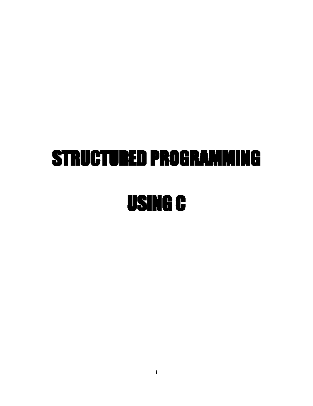 Strd Programming Manualrev - i STRUCTURED PROGRAMMING USING C ii ...