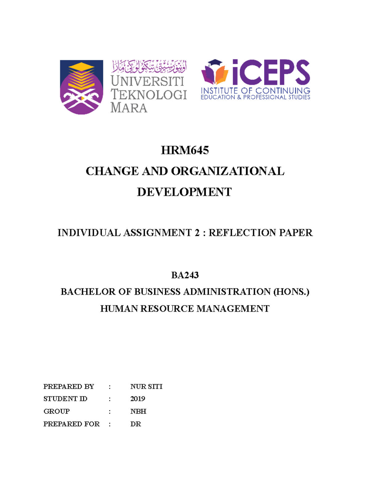 change management image self reflection paper assignment