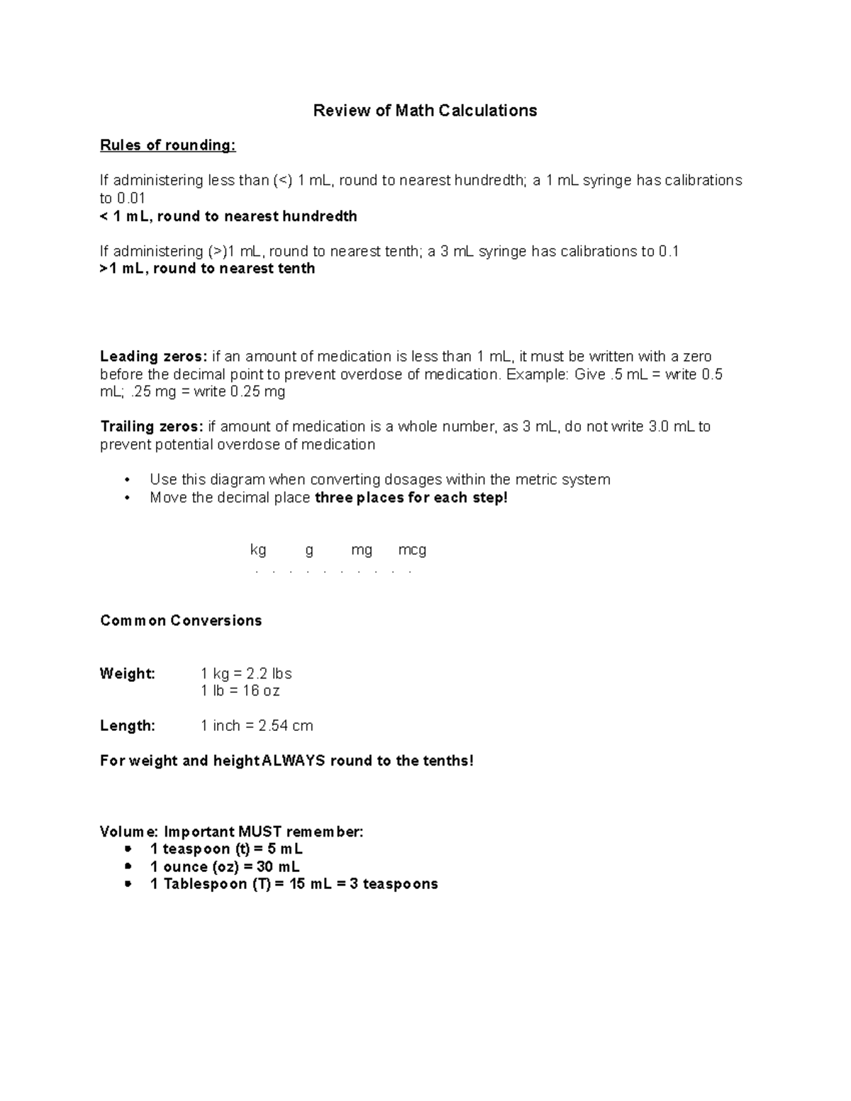 Math calculation formulas - Review of Math Calculations Rules of ...