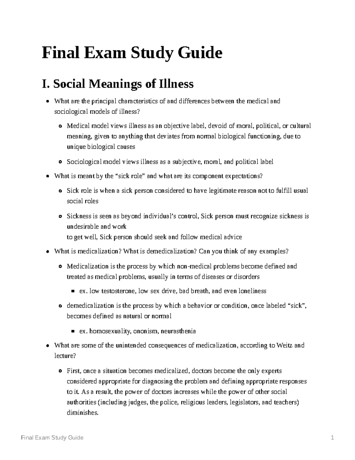 SOC 0477 Final Exam Study Guide + Answers, Explanations - Final Exam ...