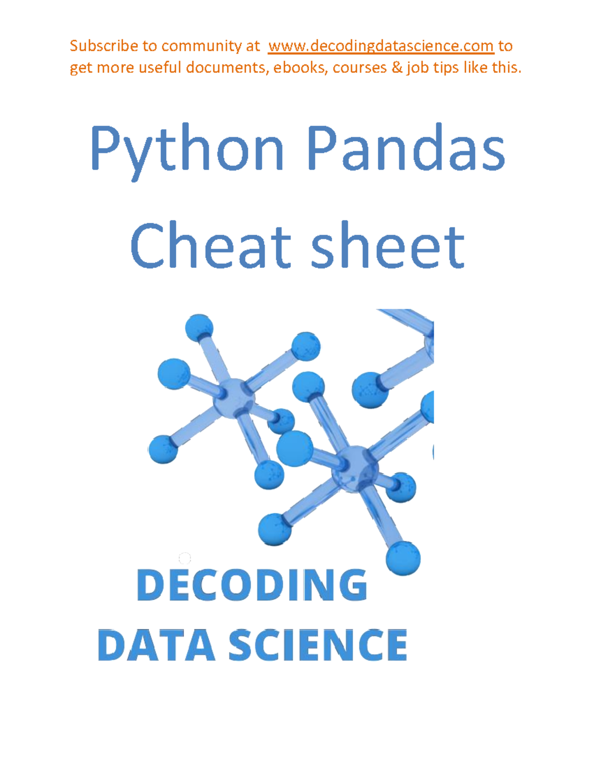 Python Panda Summary - get more useful documents, ebooks, courses & job ...