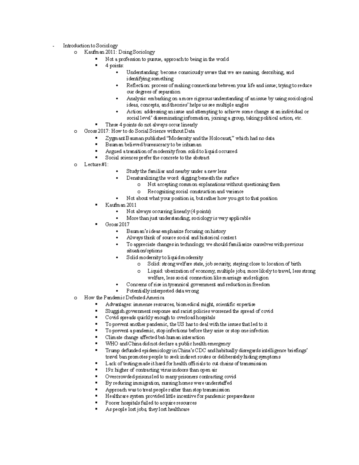 Midterm Study Guide - Compilation of all reading notes from the first ...