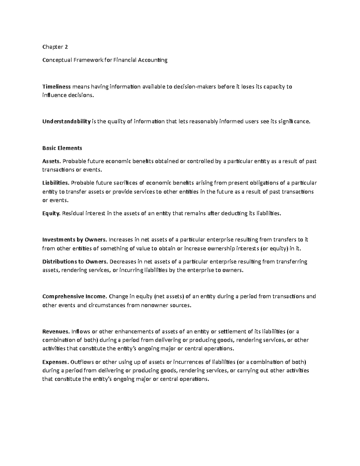 Chapter 2 Lecture Notes 3 - Chapter 2 Conceptual Framework for ...