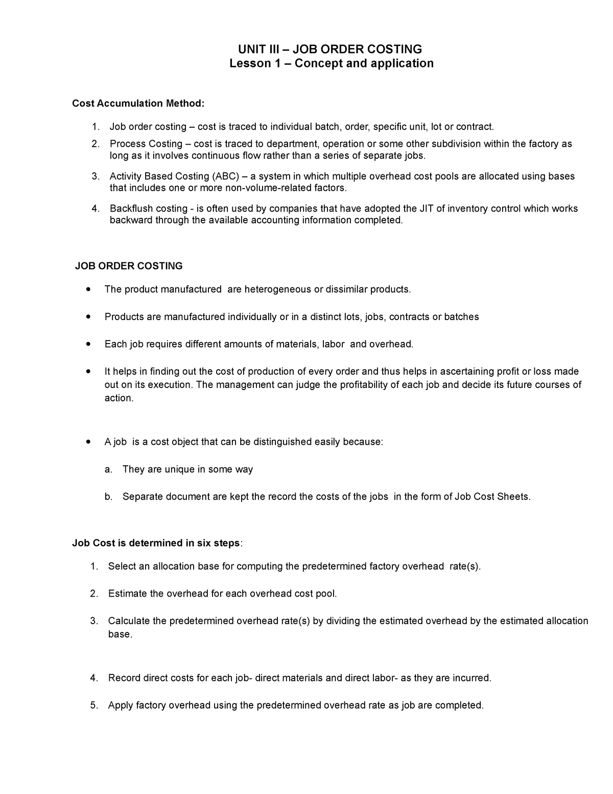 iii-job-order-costing-notes-unit-iii-job-order-costing-lesson-1