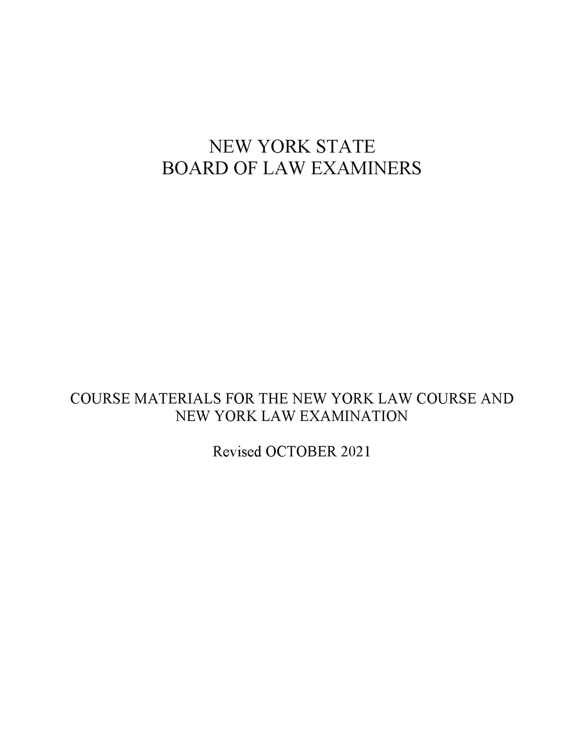 new york law course practice questions