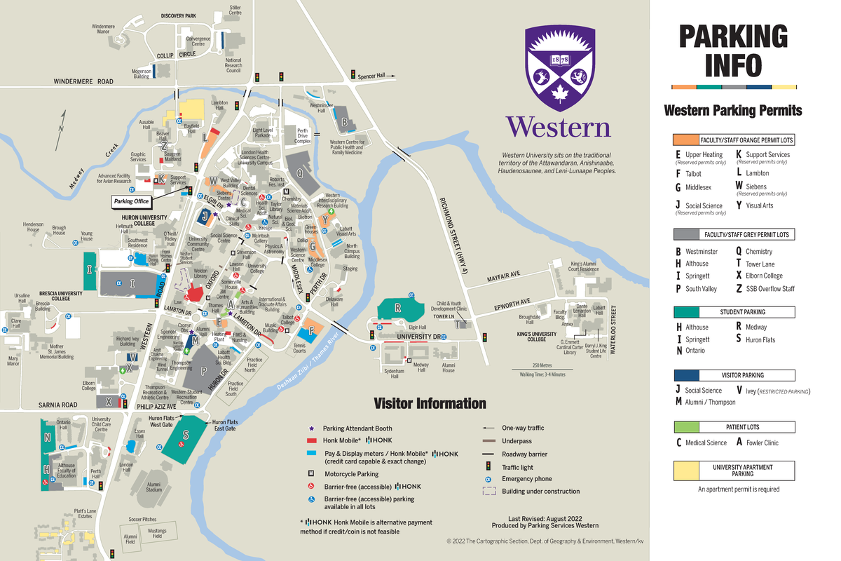 Western Campus Map - RICHMOND STREET (HWY 4) UNIVERSITY DR LAMBTON DR ...