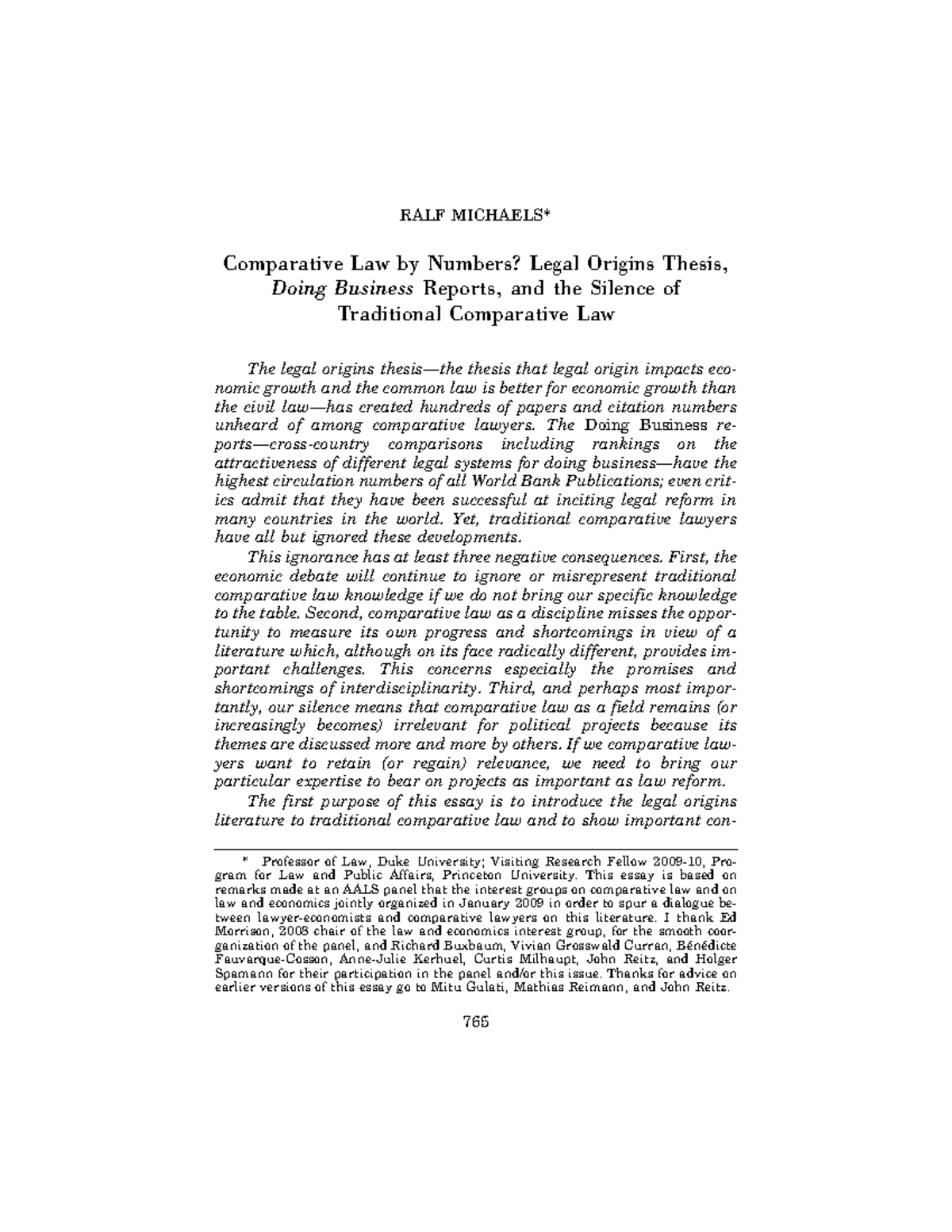 thesis on comparative law