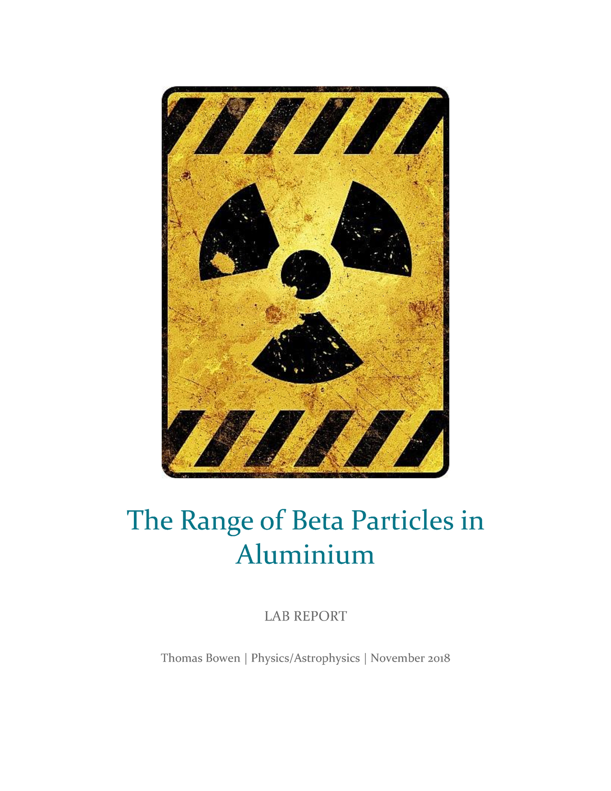 Range Of Beta Particles In Aluminium Studocu