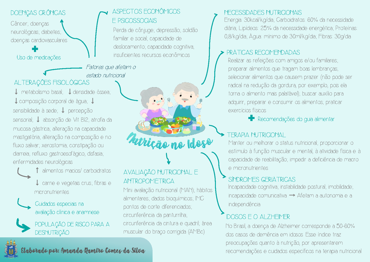 Mapa Mental Nutrição No Idoso Idosos E O Alzheimer DoenÇas CrÔnicas Aspectos EconÔmicos E 9801