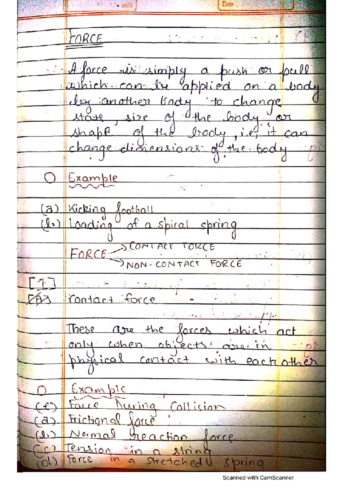 Physics Class 10th Force ICSE - Physics education - Studocu