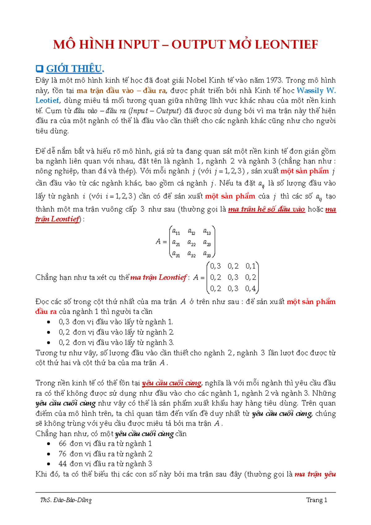[1.2] Mo Hinh In-Out Mo - Lý thuyết mô hình input-output Toán cao cấp ...