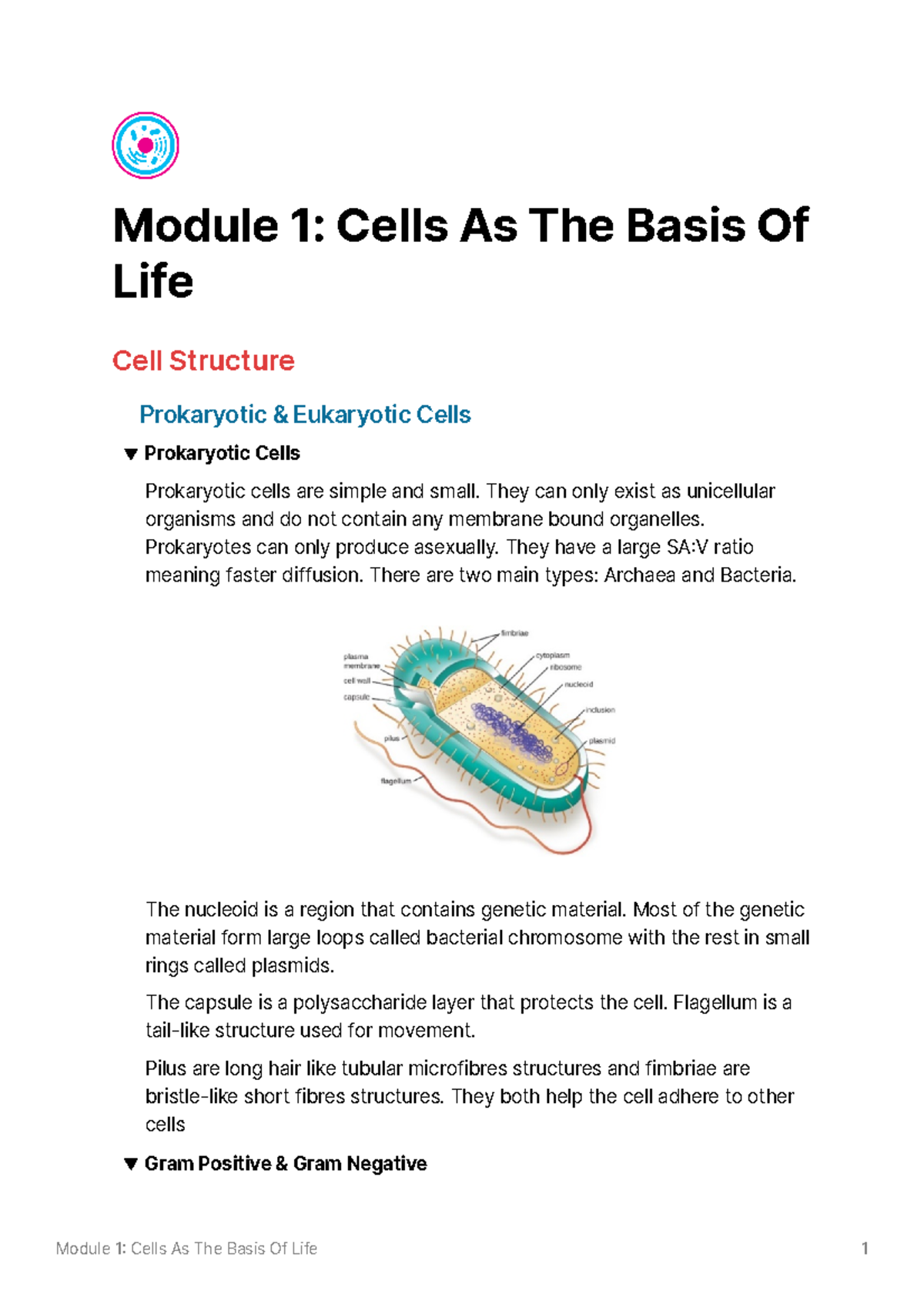 Module 1 cells as the basis of life - Module 1: Cells As The Basis Of ...