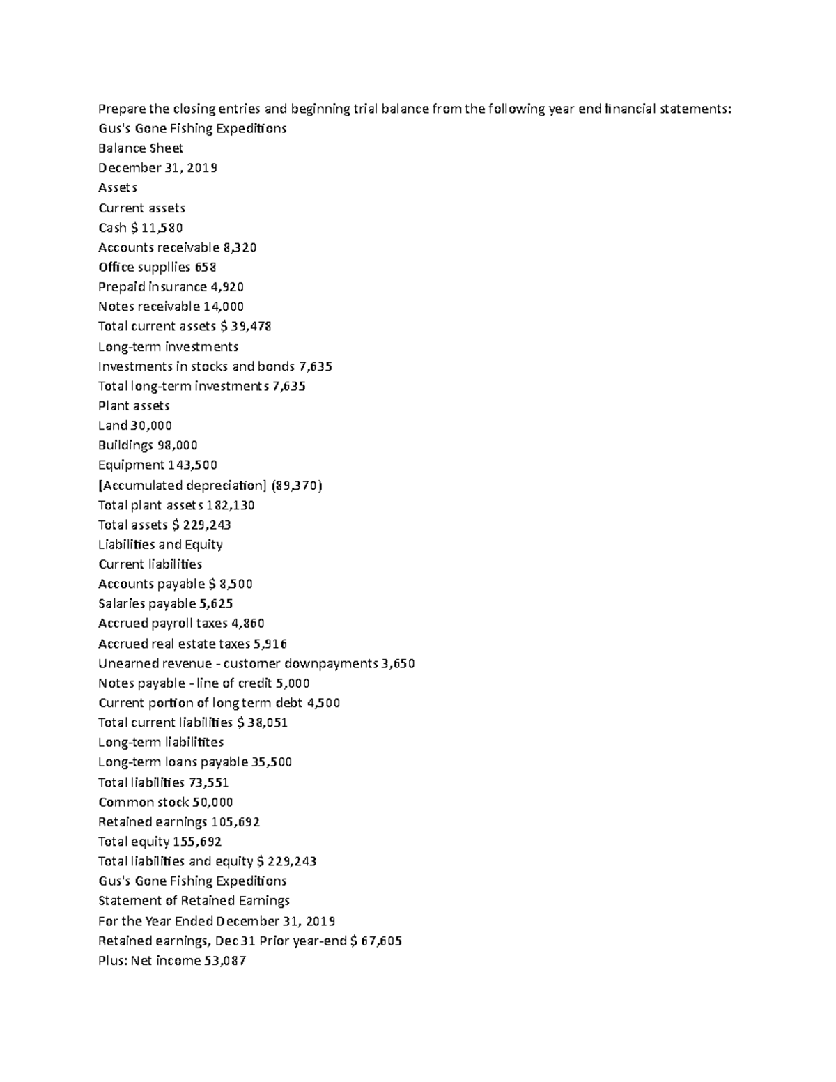 Accountancy class notes - Prepare the closing entries and beginning ...