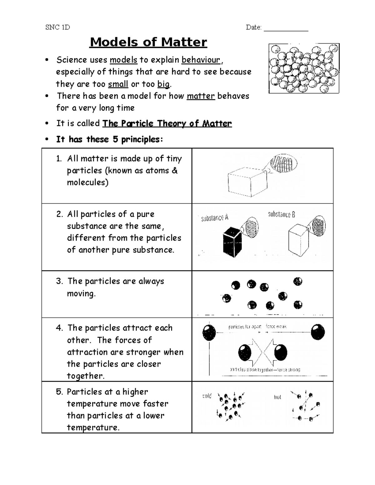 01 Models Of Matter Teacher Note Studocu