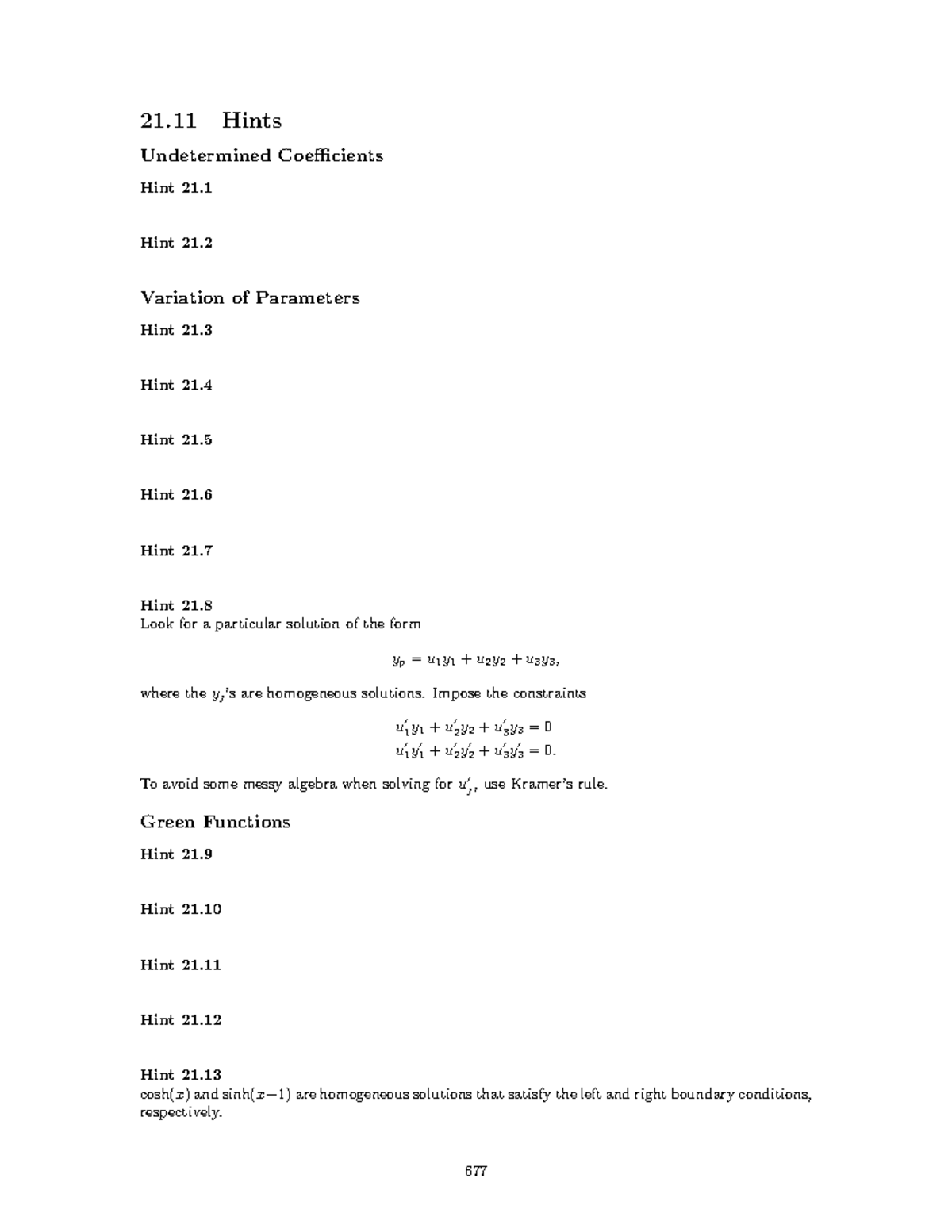 Ref MATH Adv Math Methods Sean Mauch-175 - 21 Hints Undetermined ...