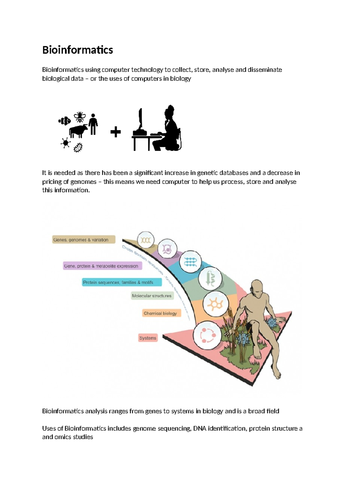 BIO113 - Lecture 9 Notes - Intro Bioinformatics - Bioinformatics ...