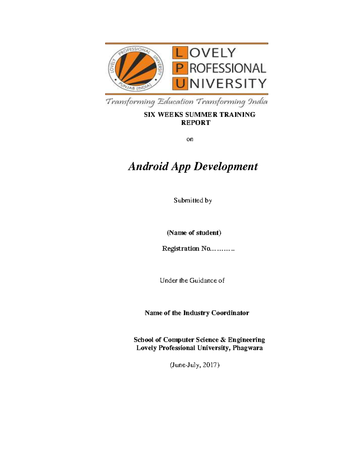 AIP - THIS IS THE ANDROID INTERNSHIP PROJECT - SIX WEEKS SUMMER ...