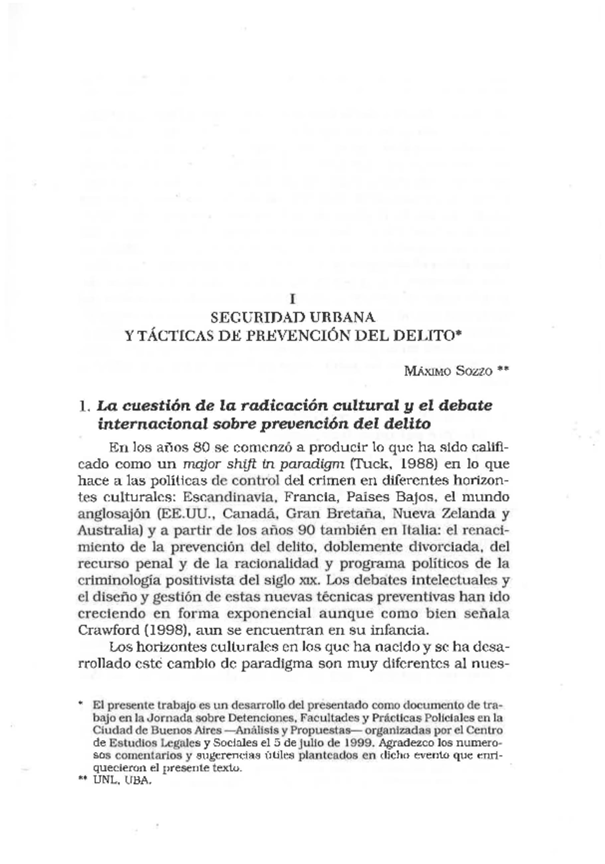 Seguridad urbana y tácticas de prevención del delito - I SEGURIDAD ...
