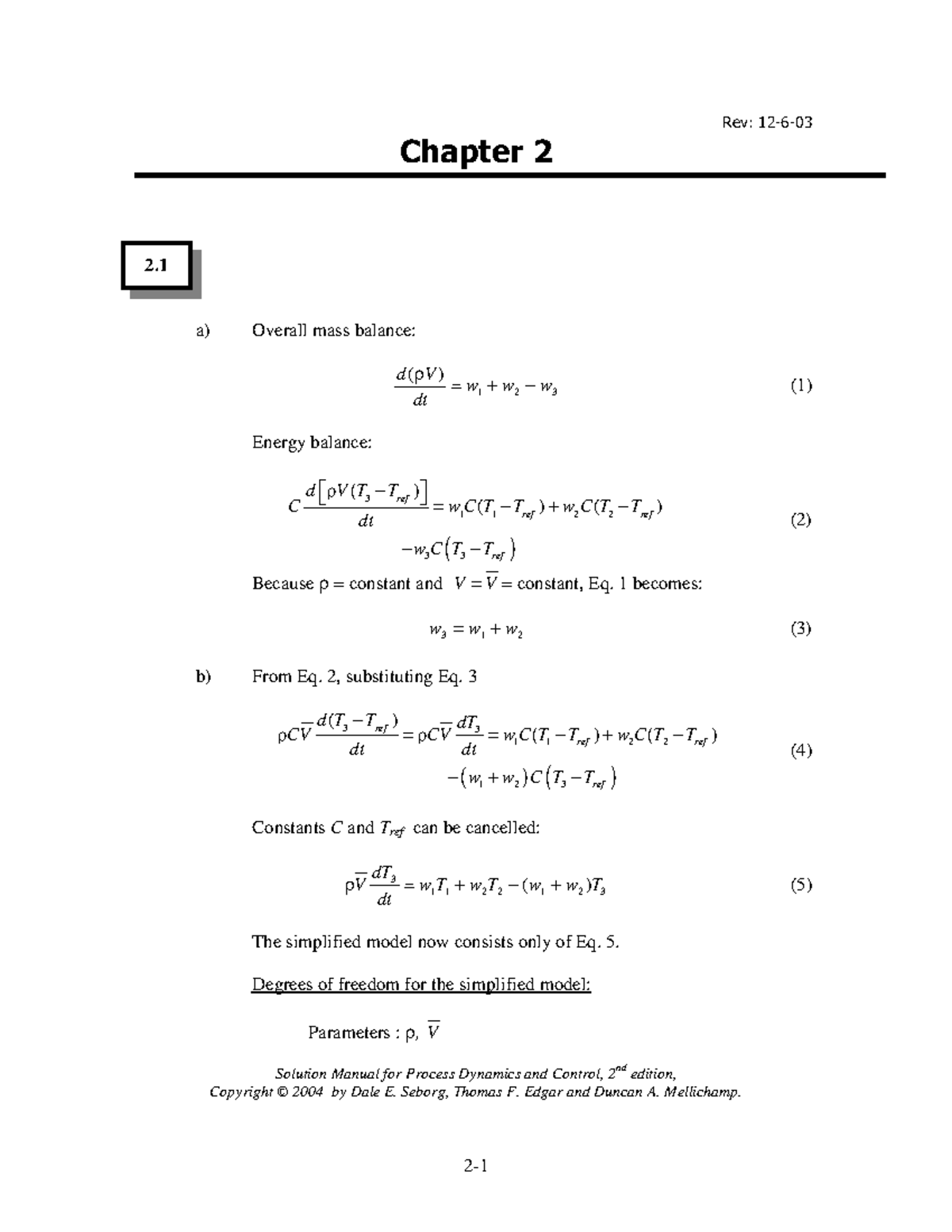 Ch02 - solutions for the textbook. it is in pdf form. - 2. a) Overall ...