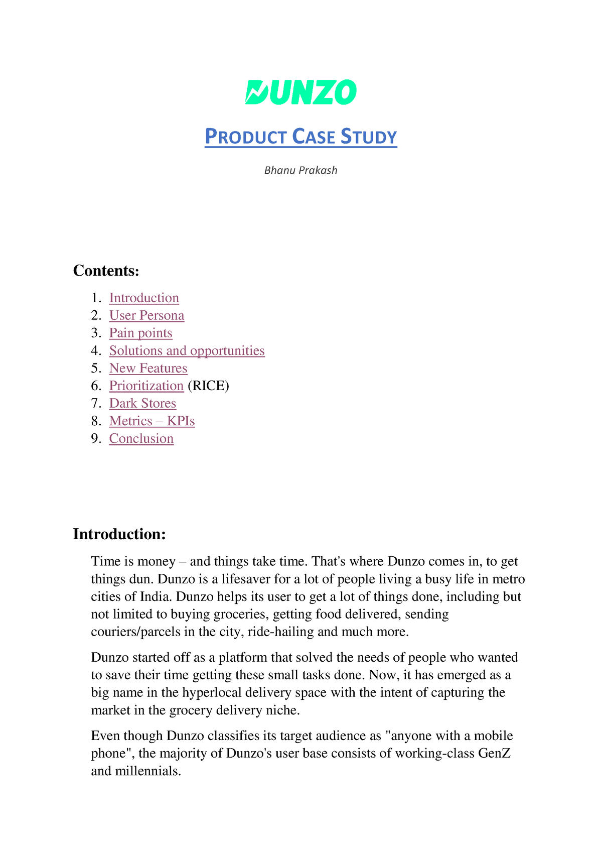 product specialist case study