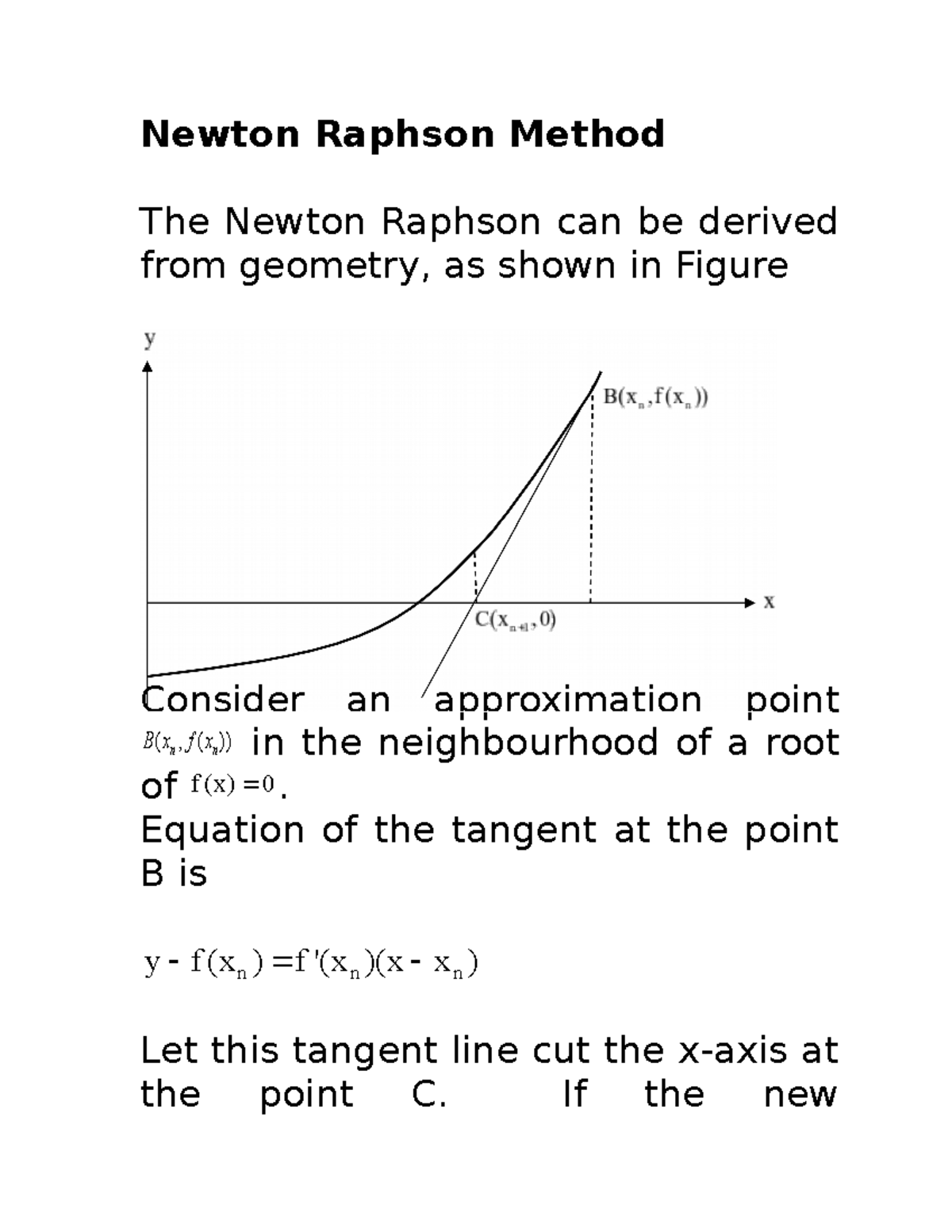 02 Newton-raphson method - Newton Raphson Method The Newton Raphson can ...