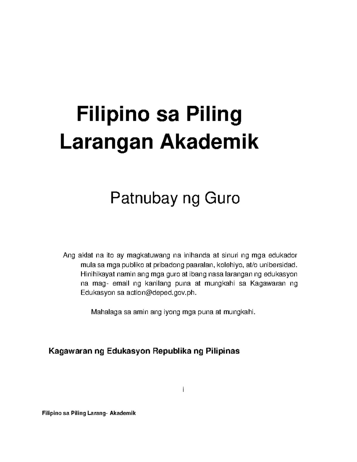 Filipino-sa-piling-larang-akademik-patnubay-ng-guro Compress - Filipino ...