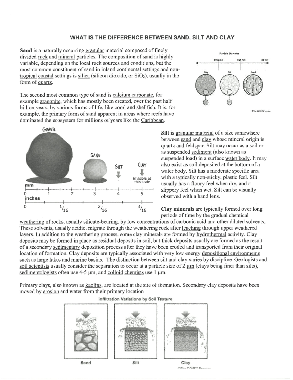 Soil Texture Worksheet Studocu