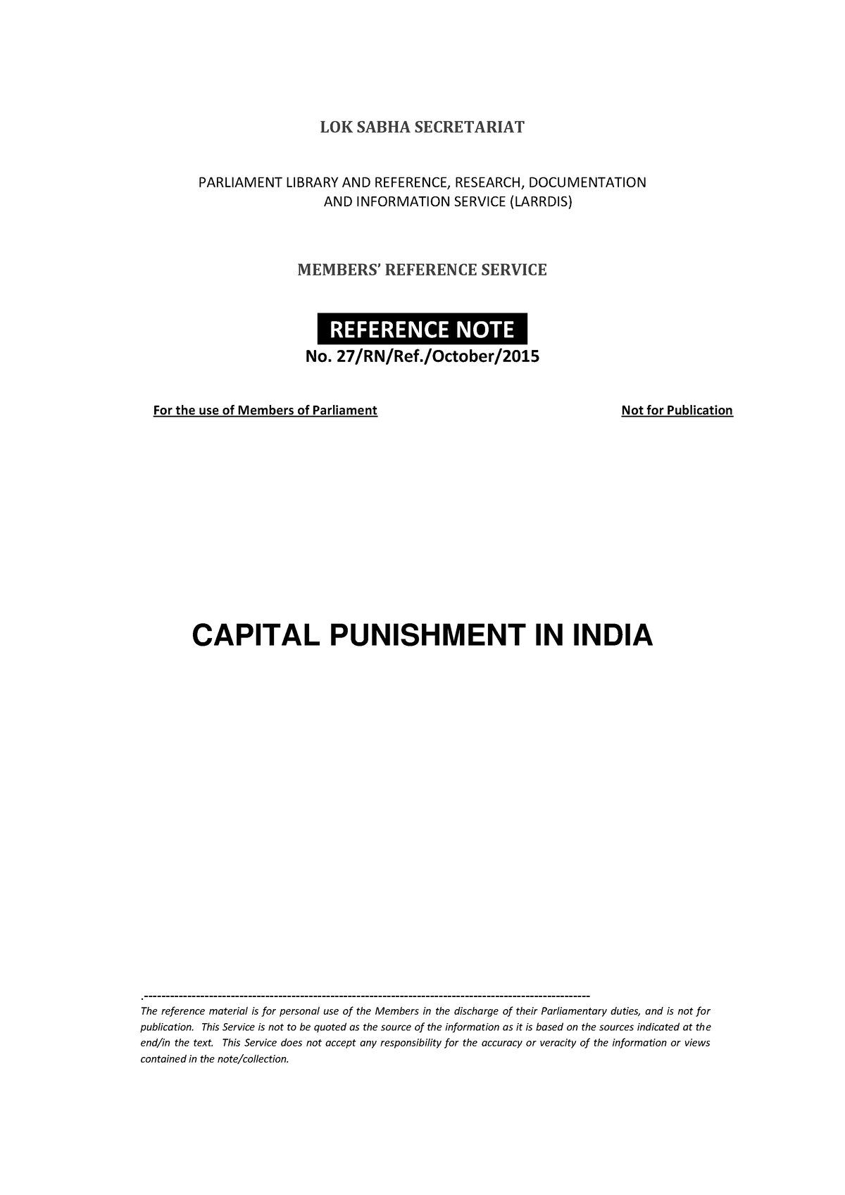 capital punishment essay in india