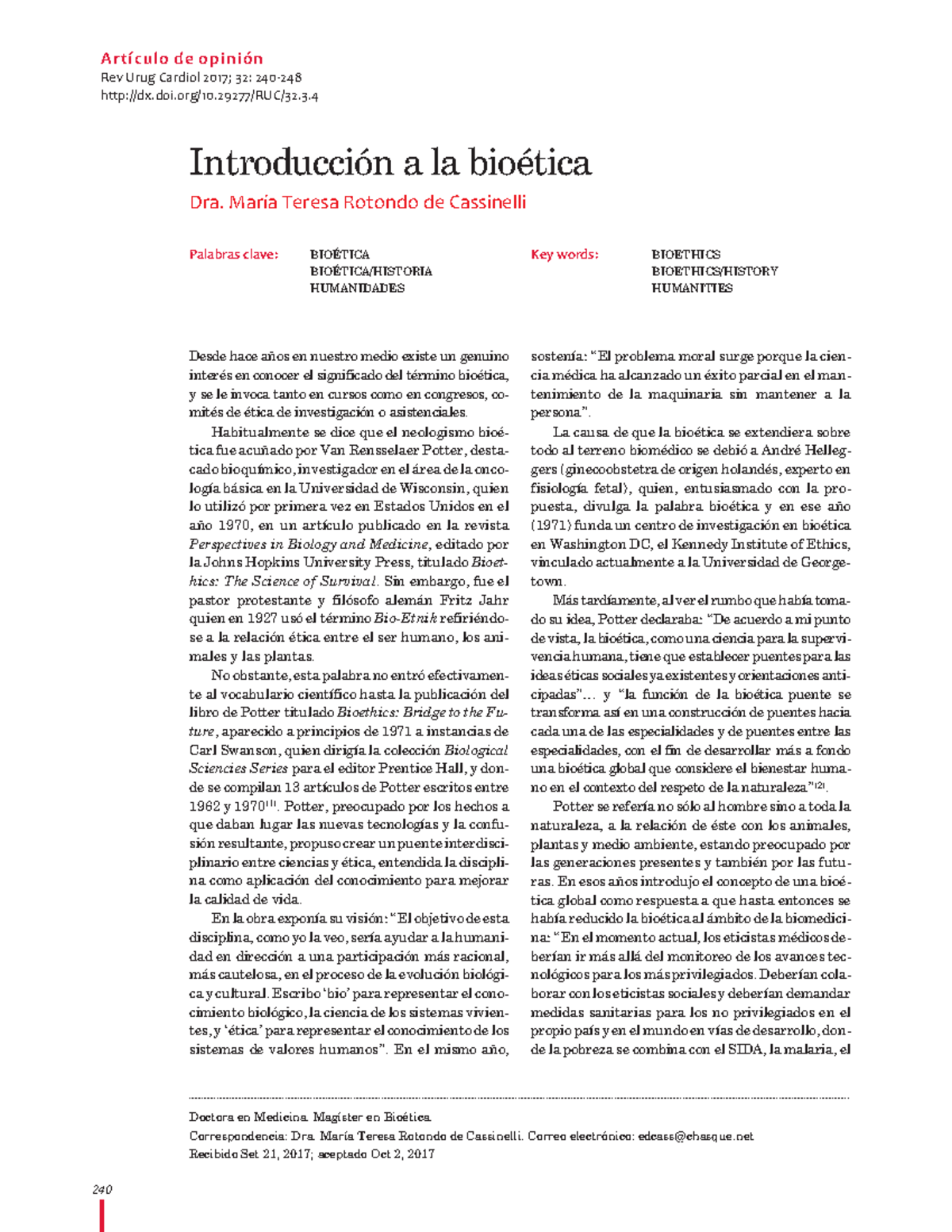 S1-S2 Introducción A La Bioética 2017 - Introducción A La BioéticaMaría ...